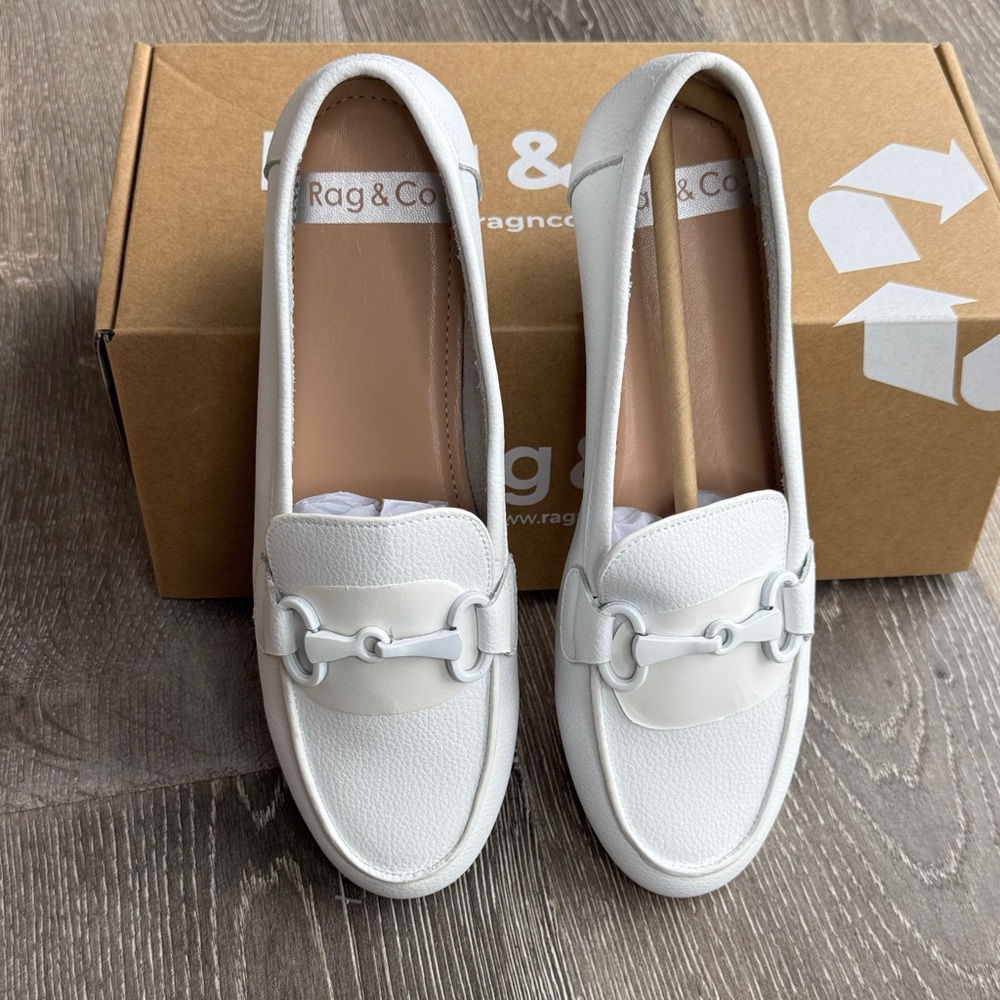 Rag & Co White Women's Loafers AO